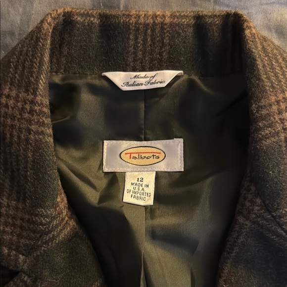 Talbots Green Plaid Women's Blazer Sz 12 - Picture 2 of 7